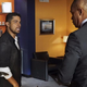 Wilmer Valderrama, left, and Rocky Carroll in a scene from “NCIS.” (Bill Inoshita/CBS)